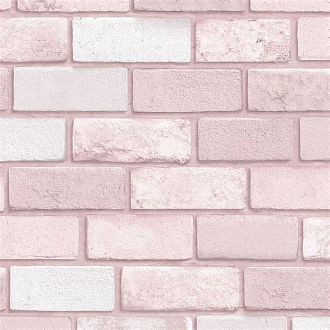 Arthouse Diamond Pink Brick Wallpaper Bed Bath And Beyond Brick