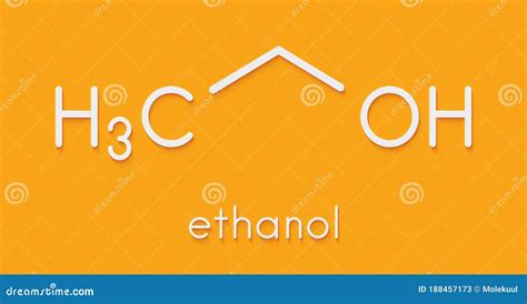 Alcohol Ethanol Ethyl Alcohol Molecule Chemical Structure Skeletal