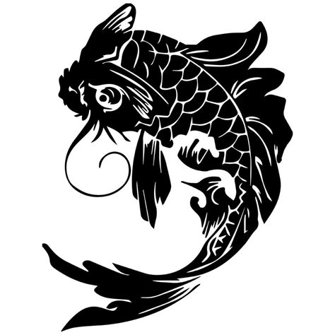 Tribal Koi Fish Tattoo Design