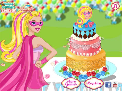 Play Super Barbie Birthday Cake Free Online Games With