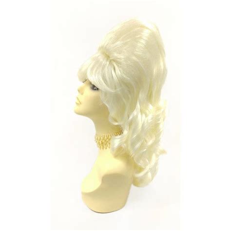Platinum Blonde Wavy Beehive Costume Wig 22 140 Wvbeehive 613a 50