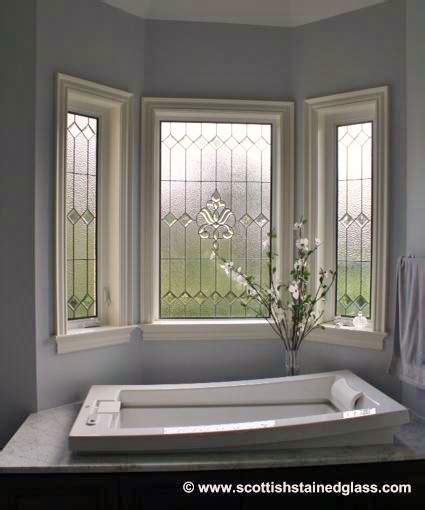Typical workarounds a less than private bathroom window include curtains or shades but using either of. Bathroom Stained Glass Windows | Kansas City Stained Glass
