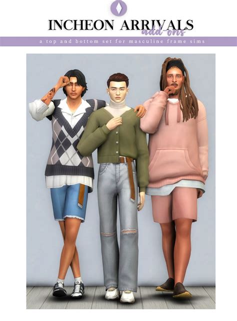 Incheon Arrivals Addons Nucrests On Patreon Sims Sims 4 Male