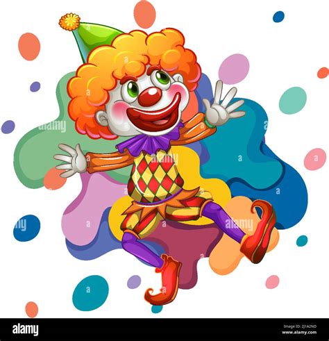 A Clown Cartoon Colourful Character Illustration Stock Vector Image