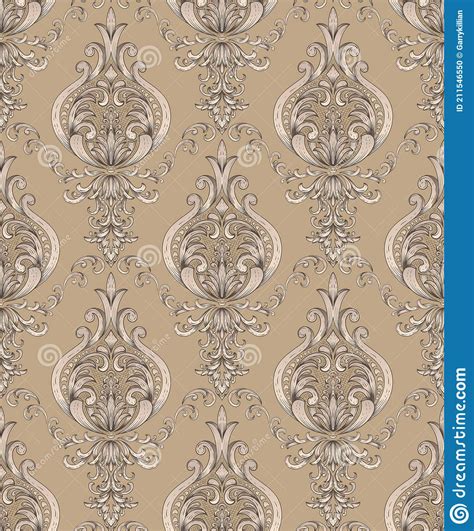 Damask Seamless Pattern Element Vector Classical Luxury Old Fashioned Damask Ornament Royal