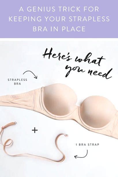 A Genius Trick For Keeping Your Strapless Bra In Place Via Purewow