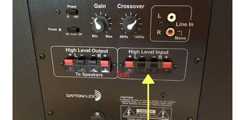 How To Connect A Subwoofer To Speaker Level Outputs