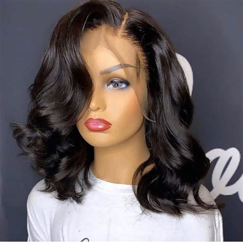 52 99romance hair brazilian bob loose wave human hair lace front full lace 13x6 lace wig