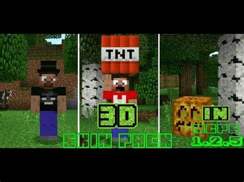 Cool minecraft skins bedrock edition. 3D SKIN PACK in Minecraft Bedrock edition 1.2.5 ...