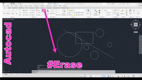 Autocad Erase Tutorial How To Use Erase Tool Youtube