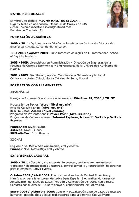 100 Modelos De Curriculum Vitae Modelo De Curriculum Vitae