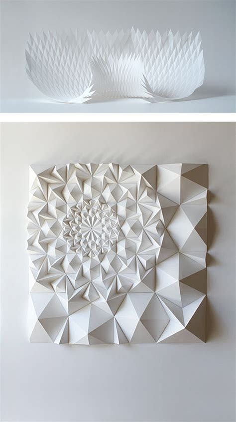 Folded Paper Sculptures By Matt Shlian Daily Design Inspiration For