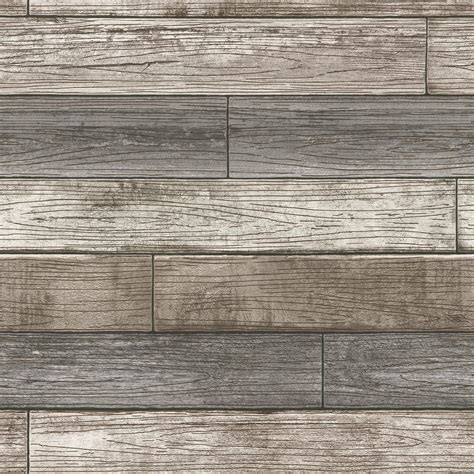 Shop online and get free shipping. NuWallpaper 30.75 sq. ft. Reclaimed Wood Plank Natural ...