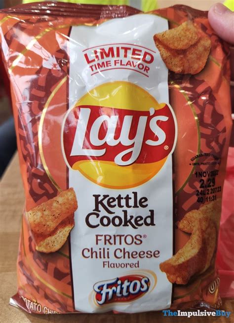 Spotted Lays Kettle Cooked Fritos Chili Cheese Potato Chips The