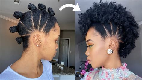 How To Faux Frohawk Mohawk On 4c Natural Hair Protective Style