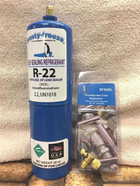 R22 Refrigerant R 22 28 Oz With Leak Stop Pro Seal Xl4 Good For Up