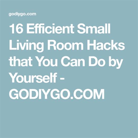 16 Efficient Small Living Room Hacks That You Can Do By Yourself