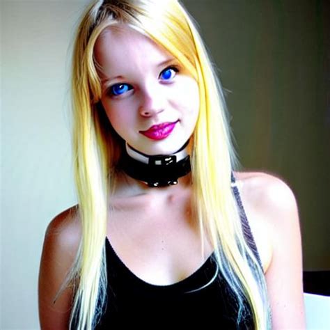 Cute Blonde Perky Choker Photographic Sfw Openart