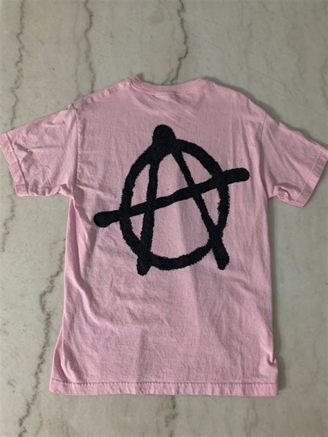 Sus Boy Sus Boy Official Lil Peep Pink Anarchy T Shirt Double Sided