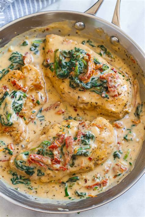 Chicken With Spinach In Creamy Parmesan Sauce An Easy One Pan Dish