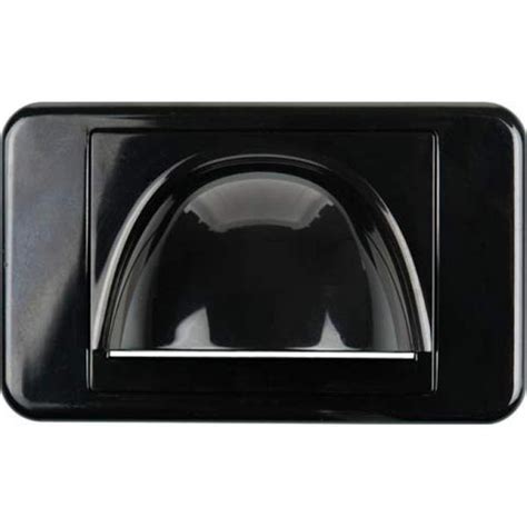 Black single gang hdmi wallplate / faceplate ~ single wall plate with 100mm straight. Black Bullnose Wall Plate