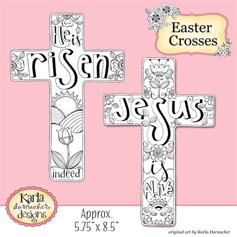 Easter Crosses Coloring Collection