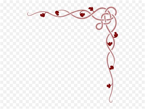 Old Rose Vine Border Reversed Clip Art Old Rose Border Design Png