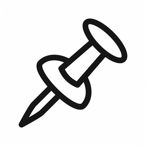 Drawing Pin Point Posts Pushpin Tack Thumbtack Icon Download On