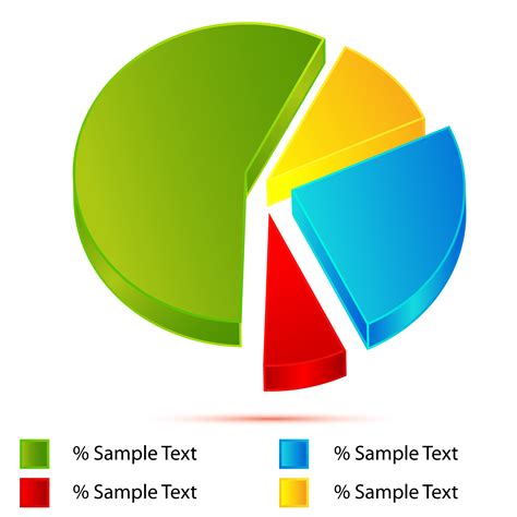 Free Vector Pie Chart With Five Parts Template