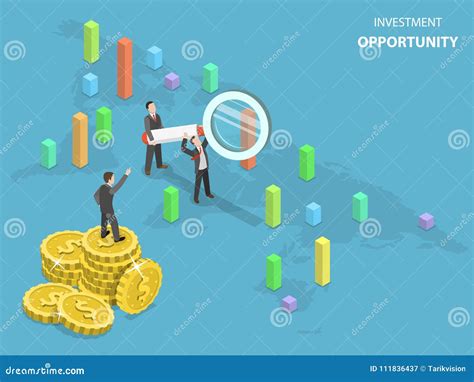 Investment Opportunity Flat Isometric Vector Stock Vector