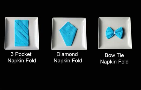 Three Types Of Decorative Napkin Folds For Your Table