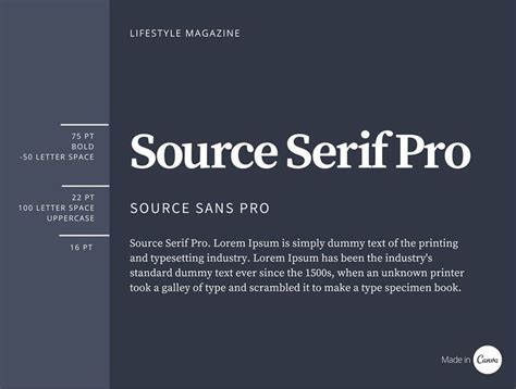 Canvas Ultimate Guide To Font Pairing Font Pairing Magazine Fonts