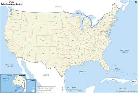 List And Map Of United States Telephone Area Codes Gambaran