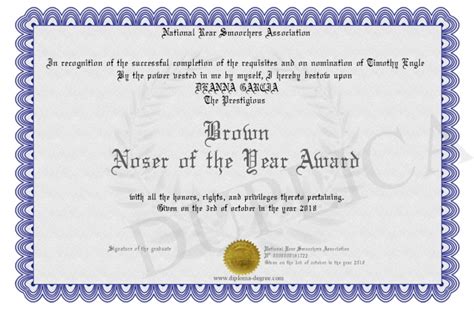 This includes, but by no means is limited to blue falcon. Brown-Noser-of-the-Year-Award