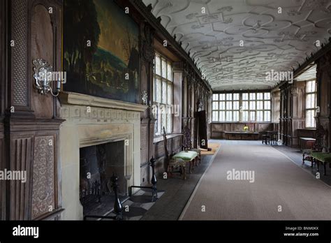 Fireplace And Painting Of Haddon Hall By Rex Whistler In The Long