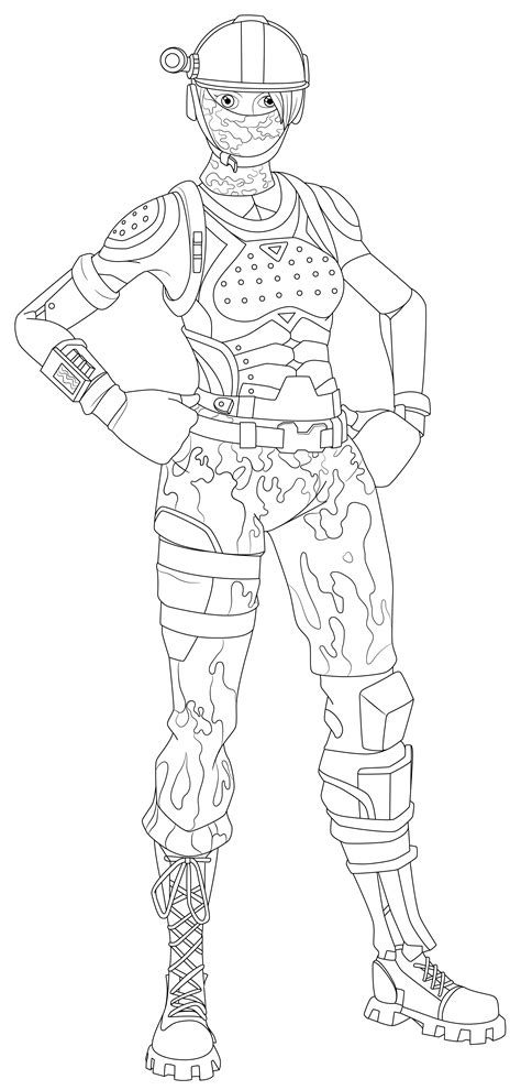 Fortnite Elite Agent Hi Res Coloring Pages Coloring Cool