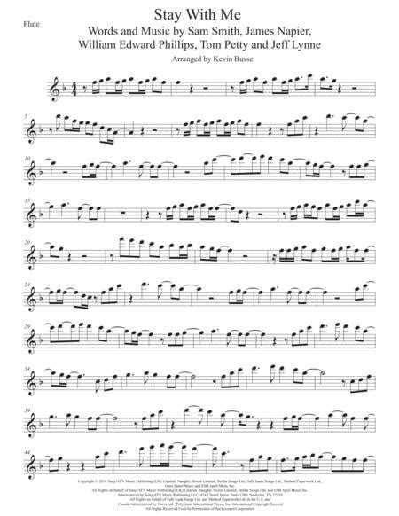 Stay With Me Flute Sheet Music Pdf Download