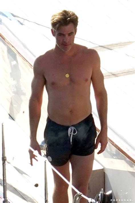 Chris Pine Shirtless In Italy Pictures August Popsugar Celebrity