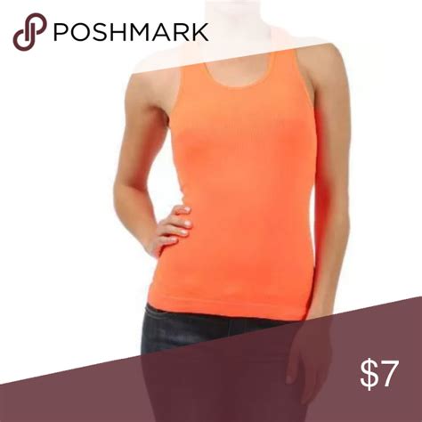 Click here for our cookie policy. ️ Neon Orange Seamless Tank Stretch One Size NEW | Clothes ...