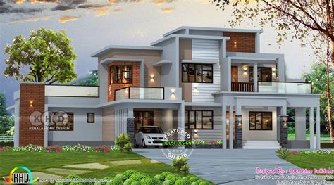 2850 Square Feet 4 Bedroom Box Model Contemporary House Plan Kerala