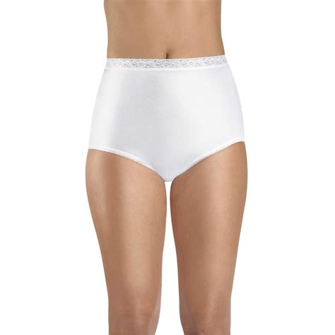 Hanes Womens Nylon Brief Panties 6 Pack