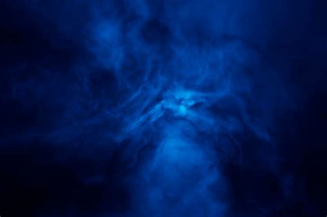 Premium Photo Abstract 3d Blue Fog Or Swirling Smoke On Dark