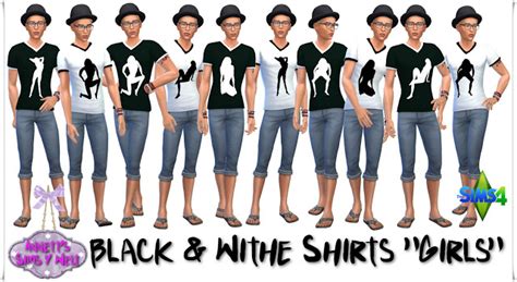 Black And White Shirts At Annetts Sims 4 Welt Sims 4 Updates