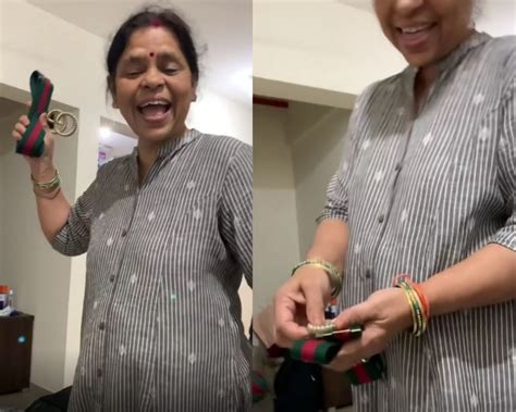 watch viral video indian mom reacts to gucci belt worth rs 35000 leaves internet in splits and
