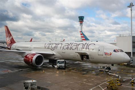 Virgin Atlantic Aircraft On Runway Of London Heathrow Airport