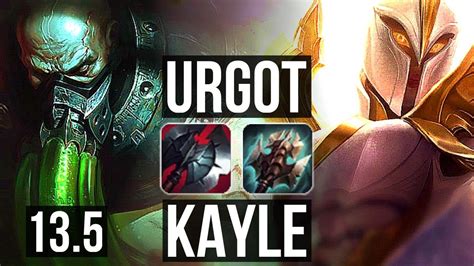 URGOT Vs KAYLE TOP Rank 2 Urgot 7 1 1 600 Games Dominating KR