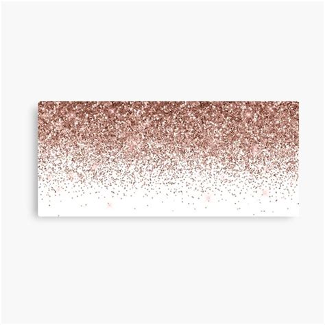 Rose Gold Sparkle Glitter Fading Border Canvas Print For Sale By