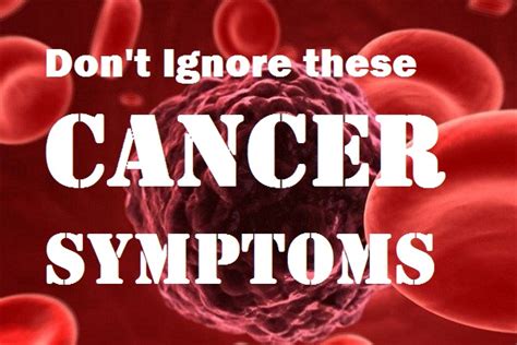 Cancer Symptoms You Should Not Ignore Recipes