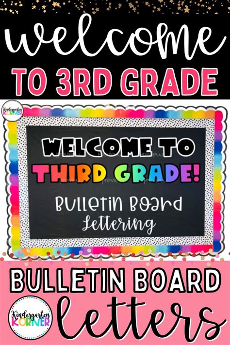 Bulletin Board With The Words Welcome To 3rd Grade