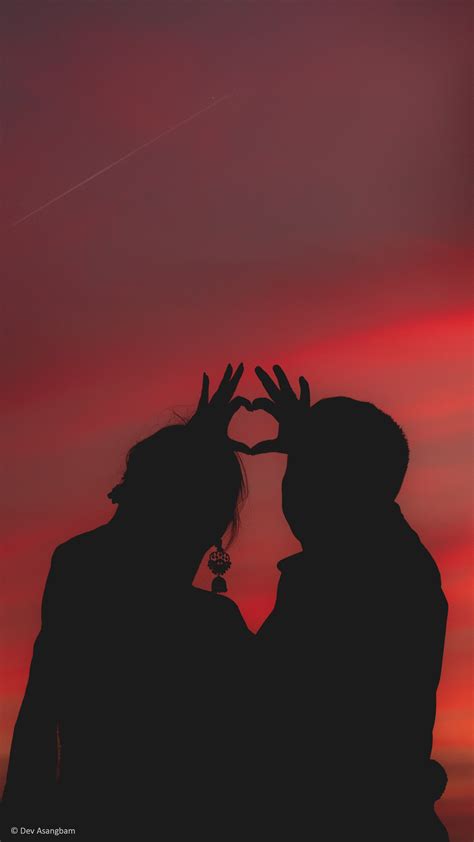 Couple Love Heart Sunset Photography 4k Ultra Hd Mobile
